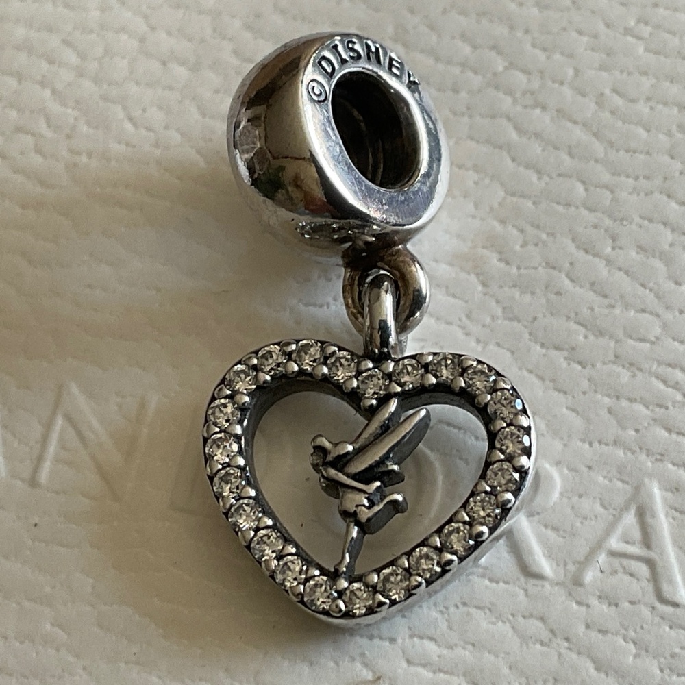 Pandora Disney Tinkerbell Heart Necklace Charm